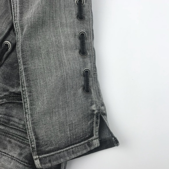 Free People Lost Love Frosted Lace Up Skinny Jeans - Picture 6 of 8